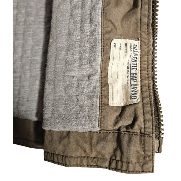 Vintage Gap Canvas Field Jacket Spanish Olive Baby SZ 4T Cargo Utility Military - Picture 7 of 11